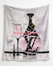 LV Pink Champagne Blanket Luxury Cheers Throw 157